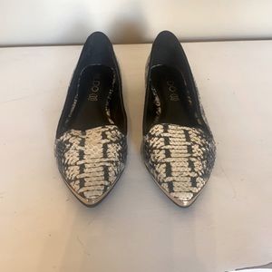 Also snake skin flats